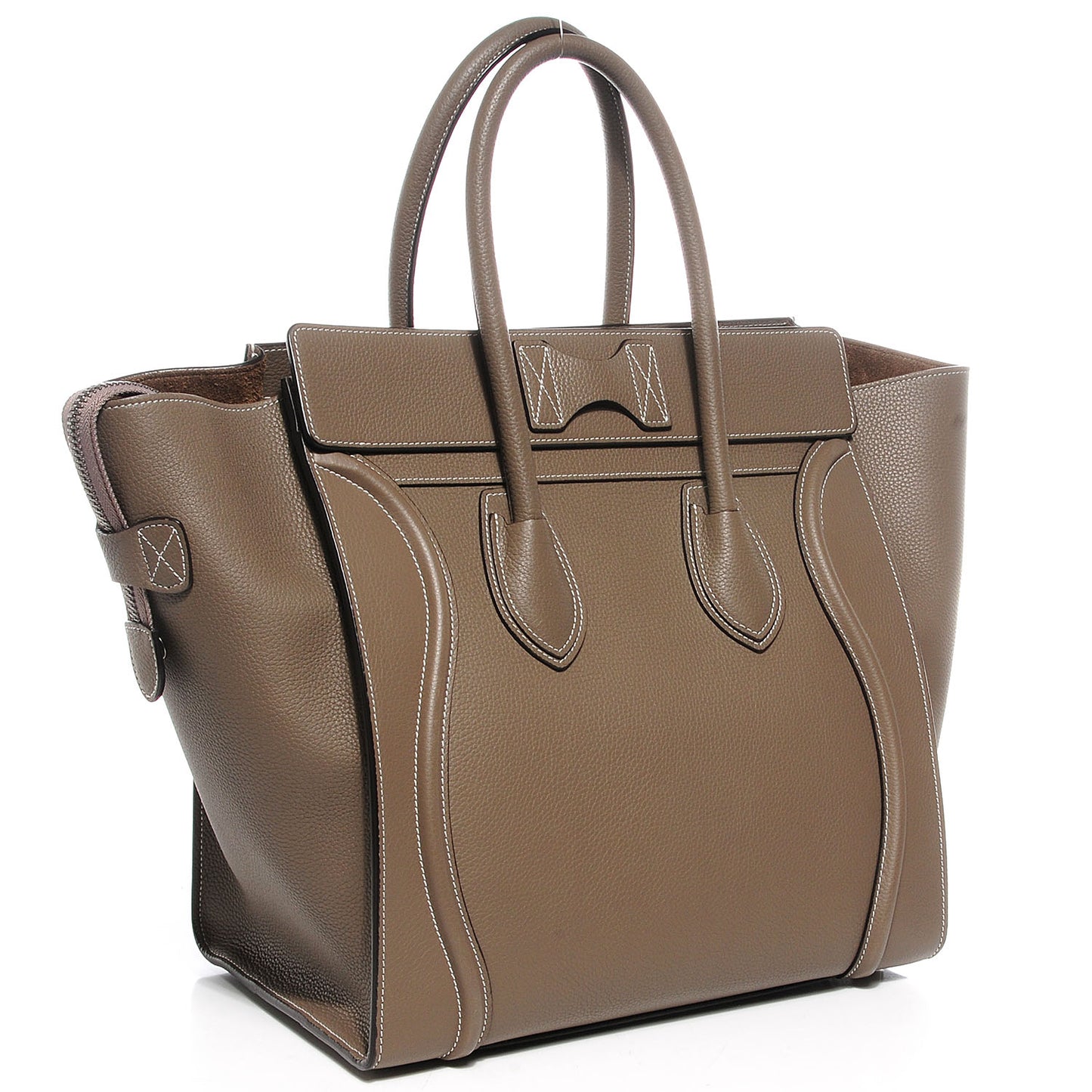 Drummed Calfskin Mini Luggage Souris