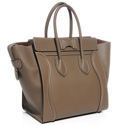 Celine Drummed Calfskin Mini Luggage Souris 3 of 8