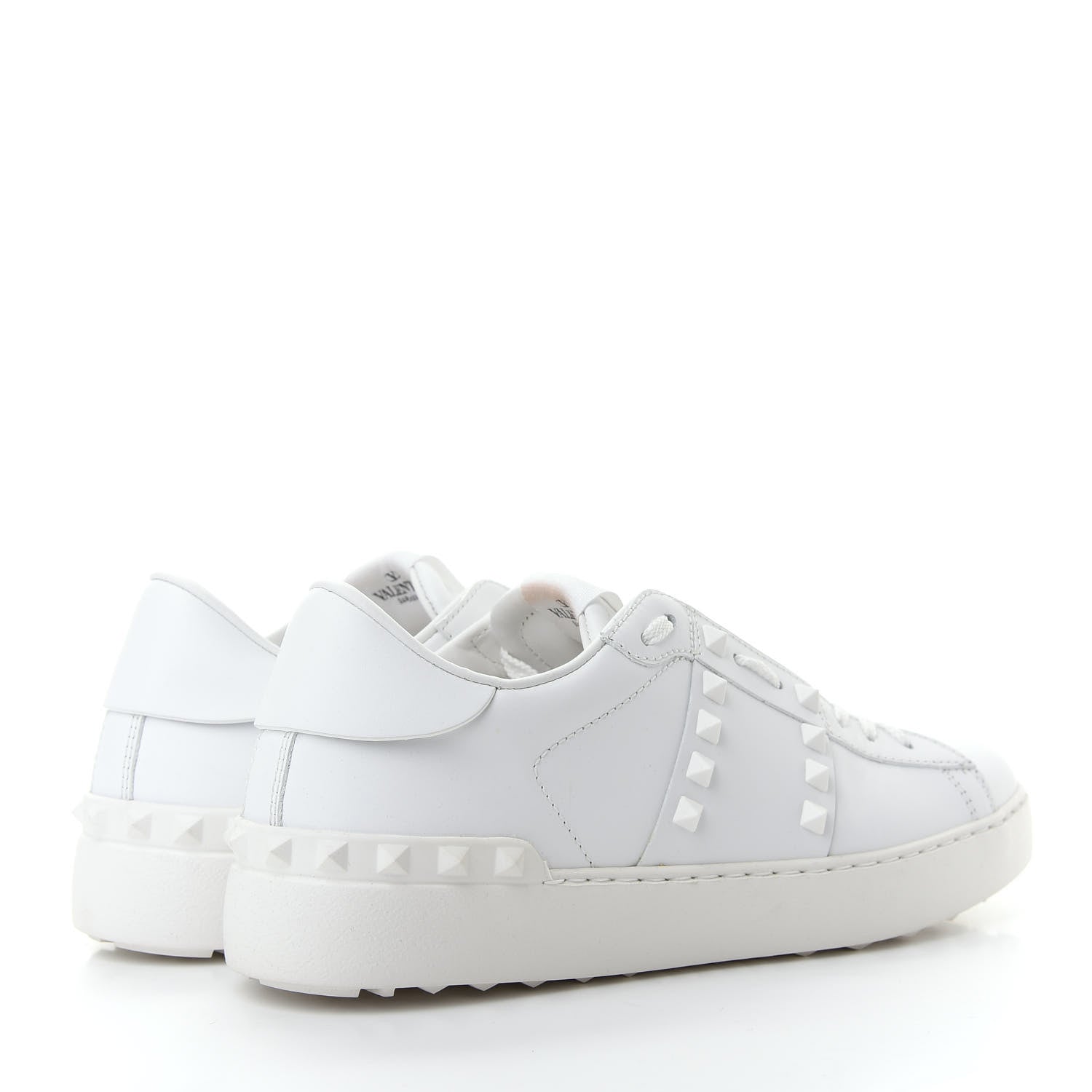 Valentino Garavani Calfskin Rockstud Untitled Open Sneakers 39 White 4 of 11