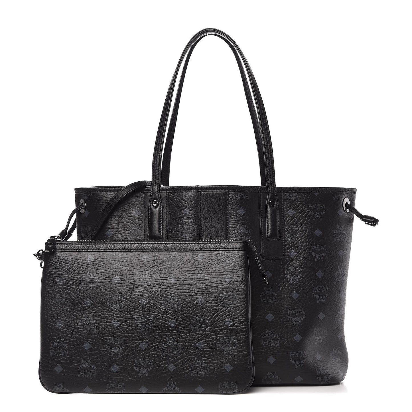 Visetos Medium Liz Reversible Shopper Tote Black