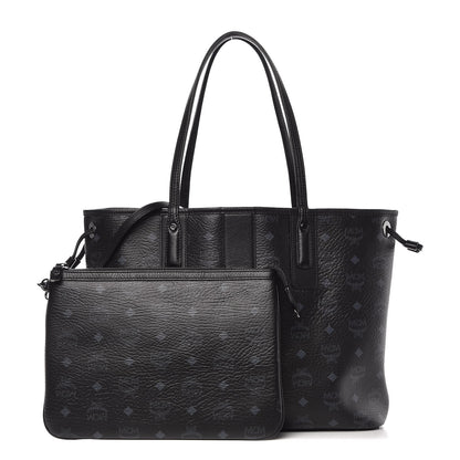 MCM Visetos Medium Liz Reversible Shopper Tote Black 1 of 12