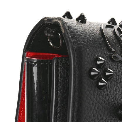 Christian Louboutin Calfskin Spikes Loubinthesky Paloma Clutch Black 8 of 15