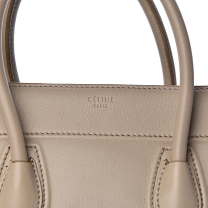 Celine Supple Calfskin Medium Phantom Luggage Beige 6 of 13