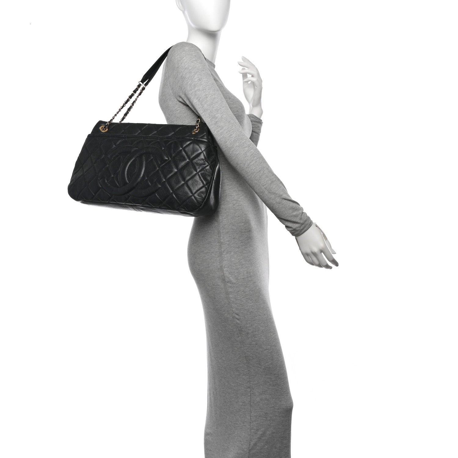 Chanel Caviar Quilted Timeless CC Soft Tote Black 2 of 14