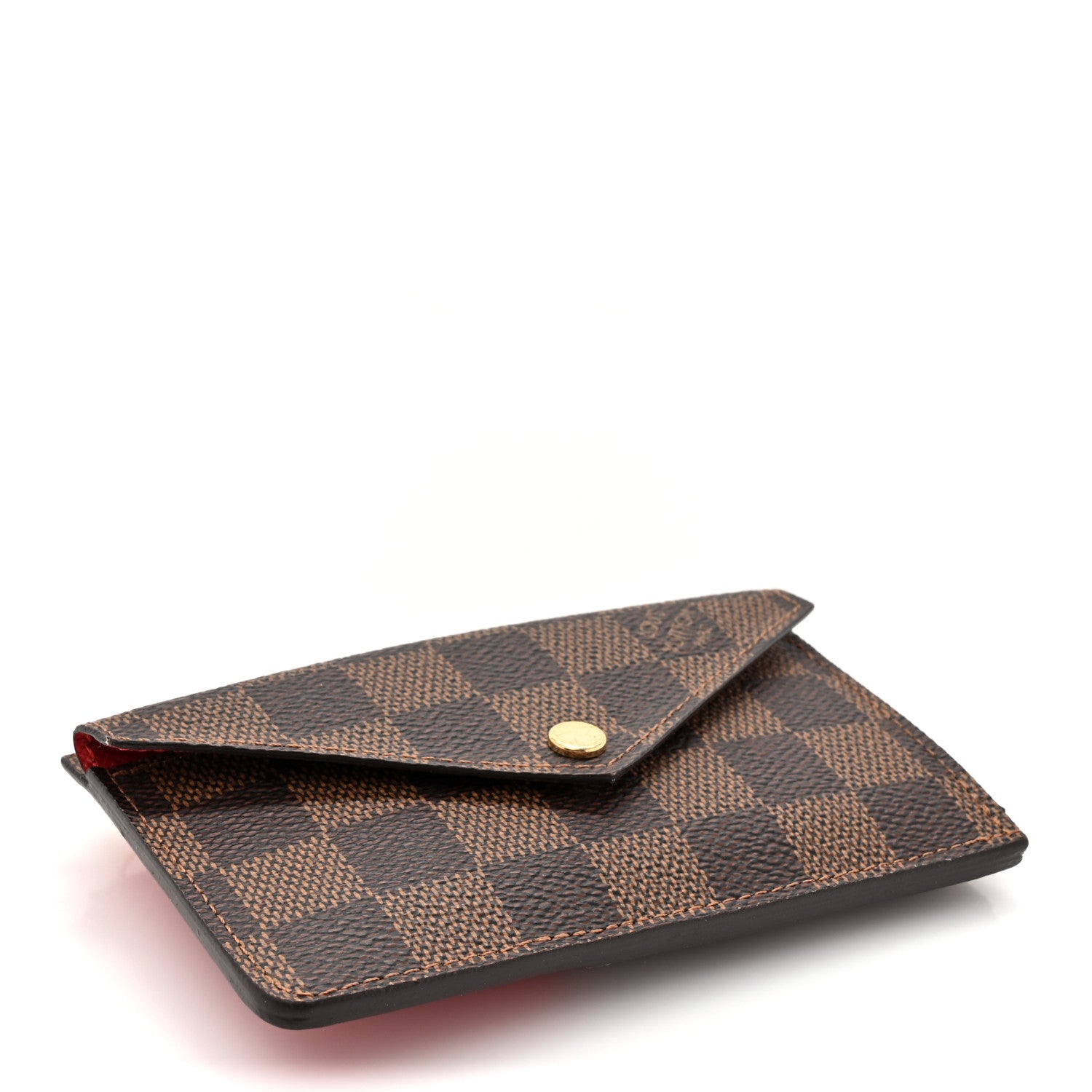 Louis Vuitton Damier Ebene Recto Verso Card Holder Red 4 of 7