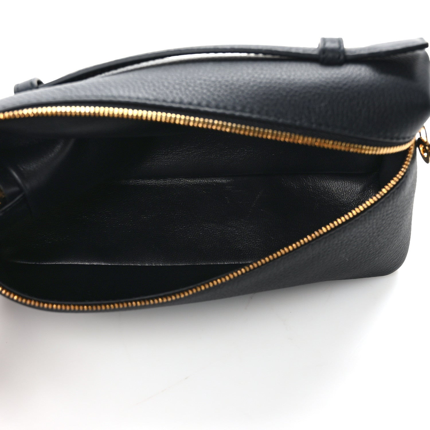 Loro Piana LORO PIANA Grained Calfskin L19 Extra Pocket Pouch Black 5 of 8