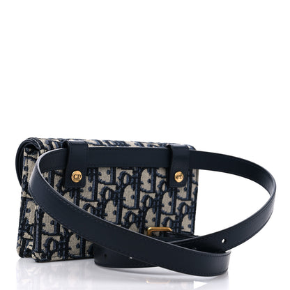 Christian Dior Oblique Saddle Belt Bag Blue 3 of 10