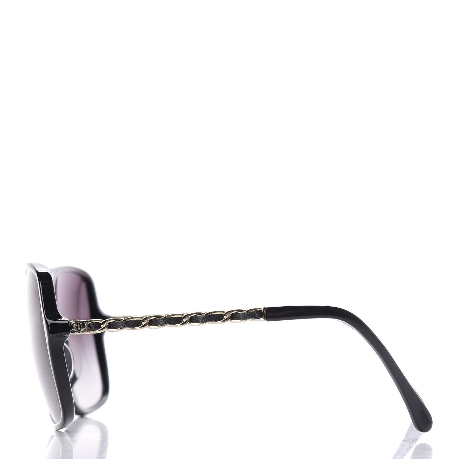 Chanel Lambskin Square Chain Sunglasses 5210-Q Black 3 of 8