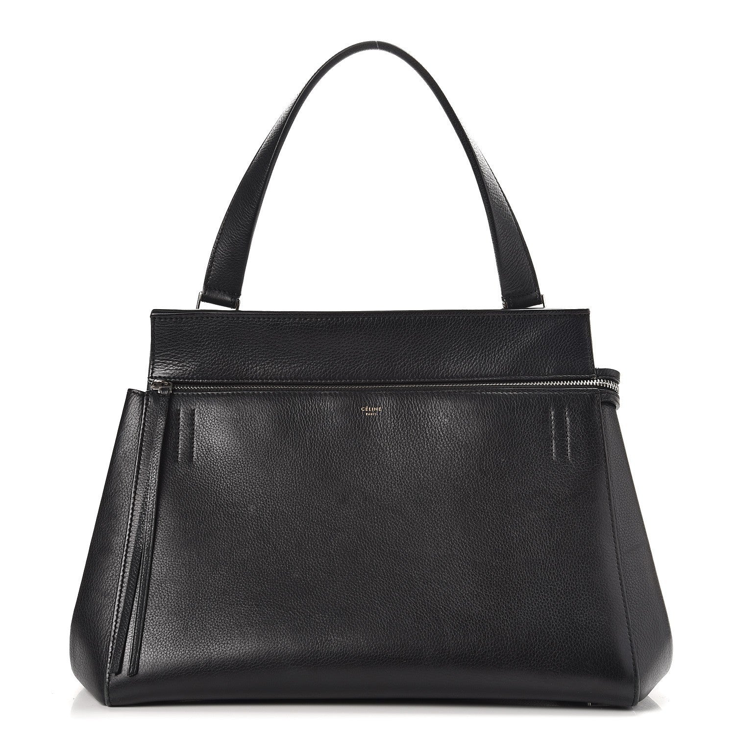 Celine Supple Calfskin Medium Edge Shoulder Bag Black 1 of 15