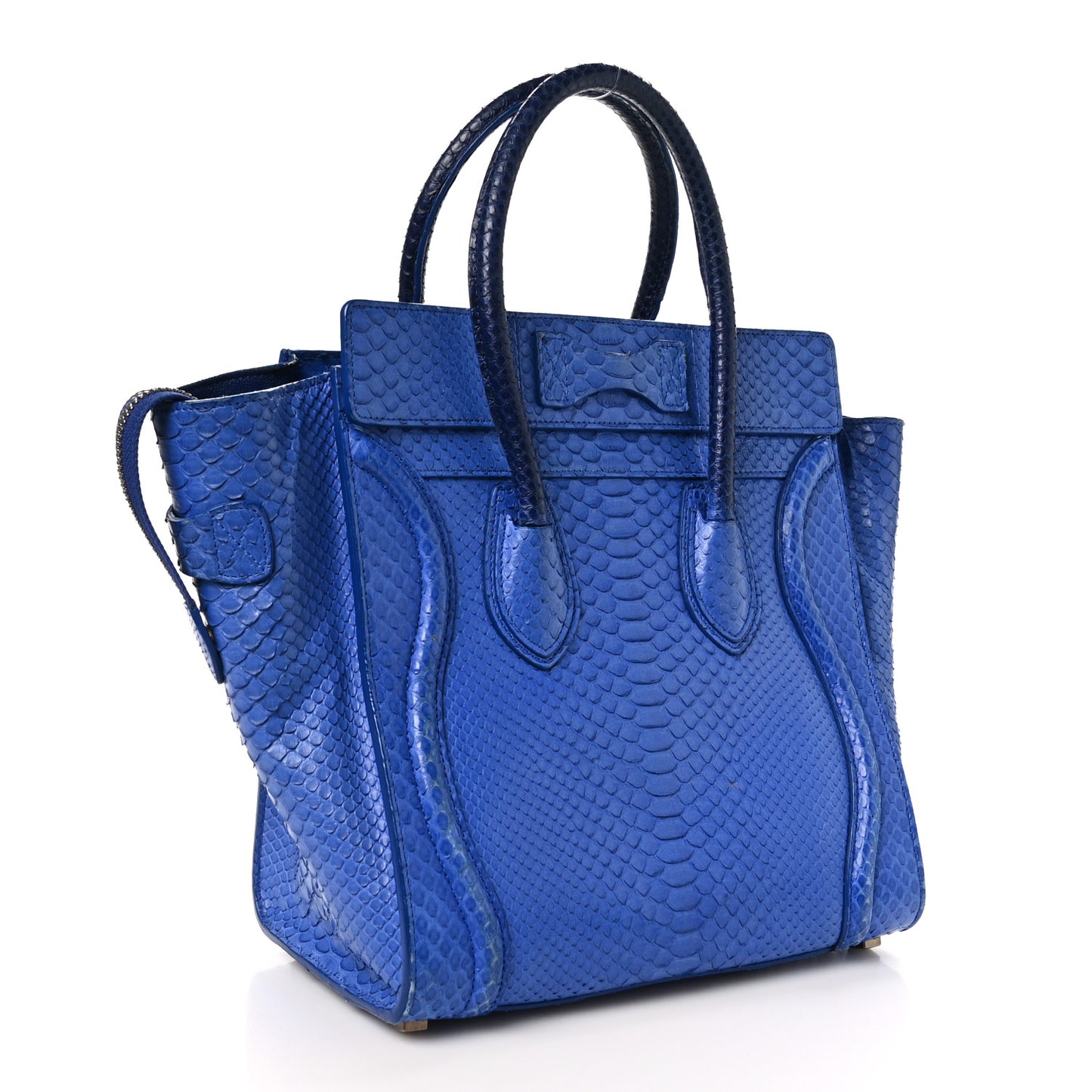 Snakeskin Micro  Luggage Blue