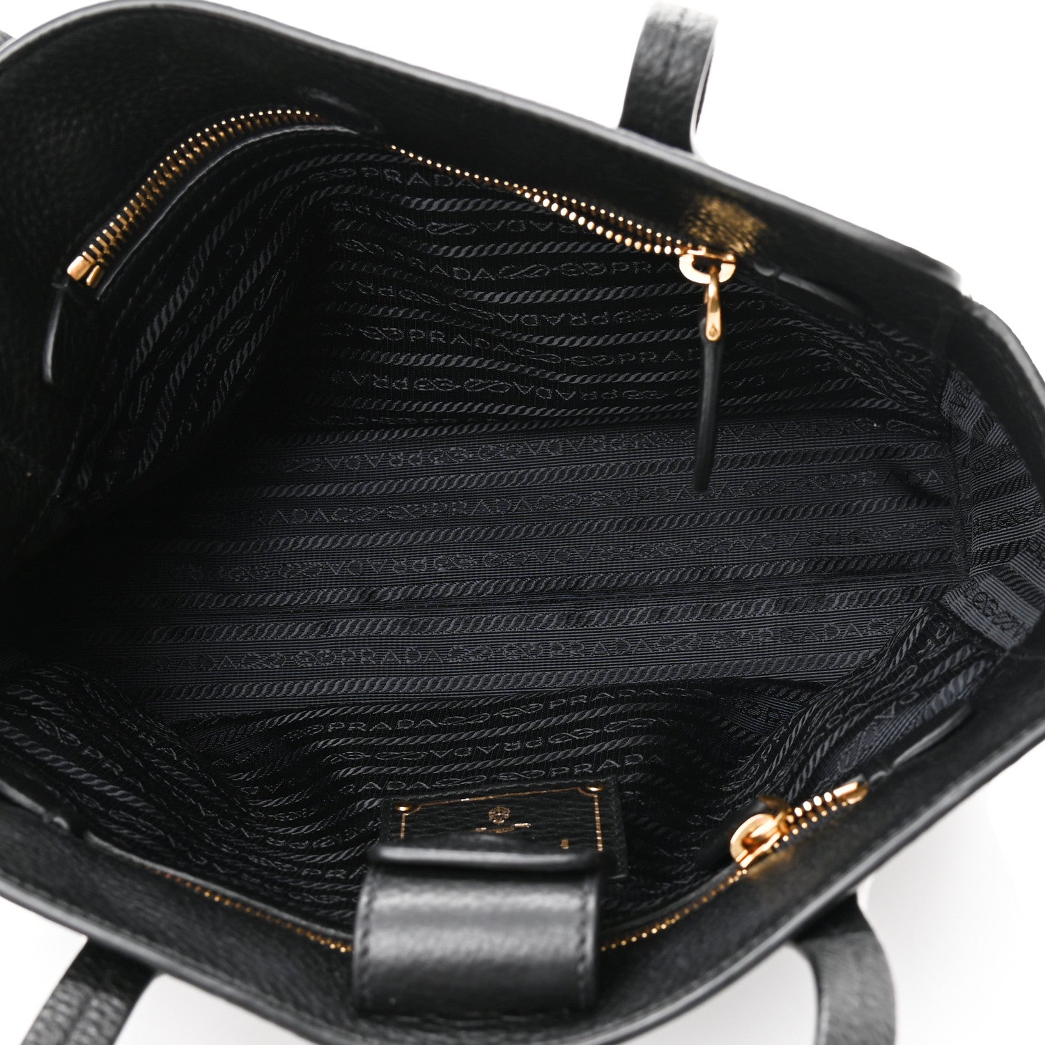 Prada Vitello Phenix Tote Black 5 of 12