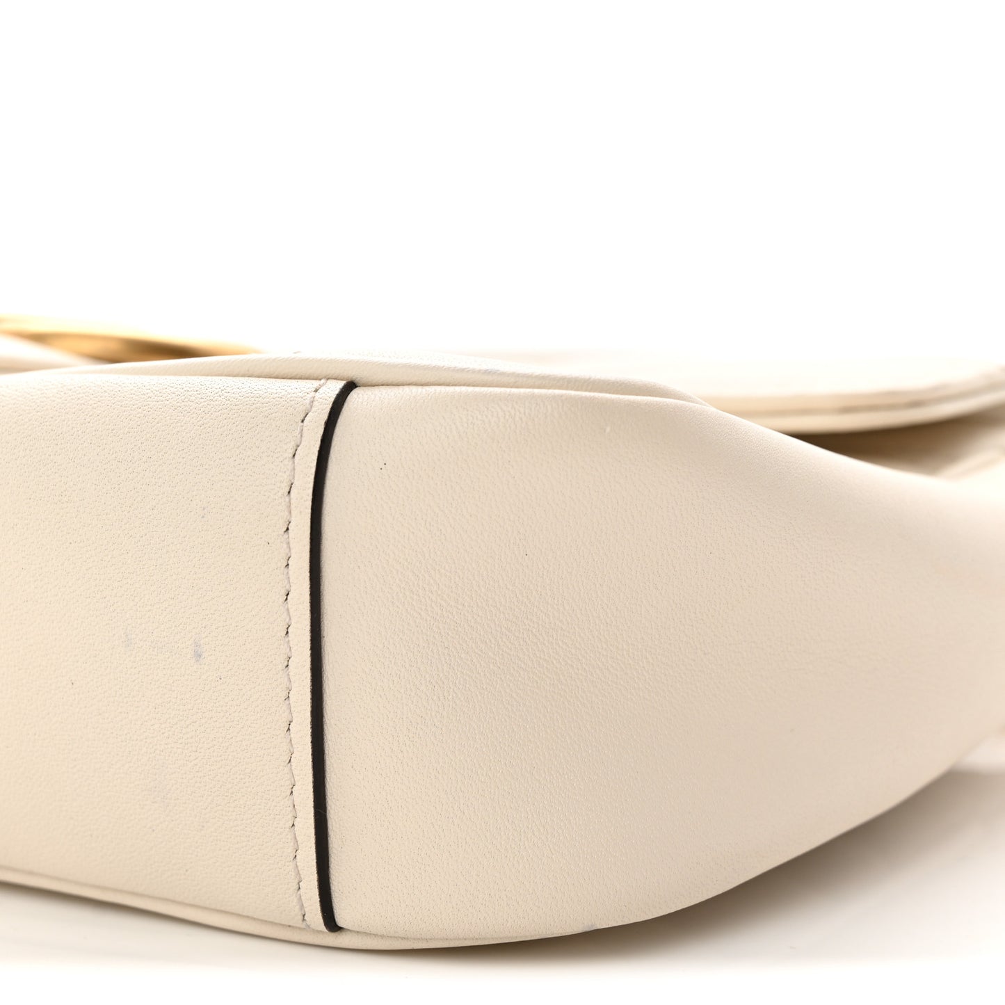 Calfskin Matelasse Mini GG Marmont Shoulder Bag White