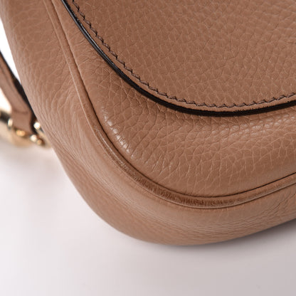 Gucci Pebbled Calfskin Medium Soho Flap Crossbody Camelia 12 of 14