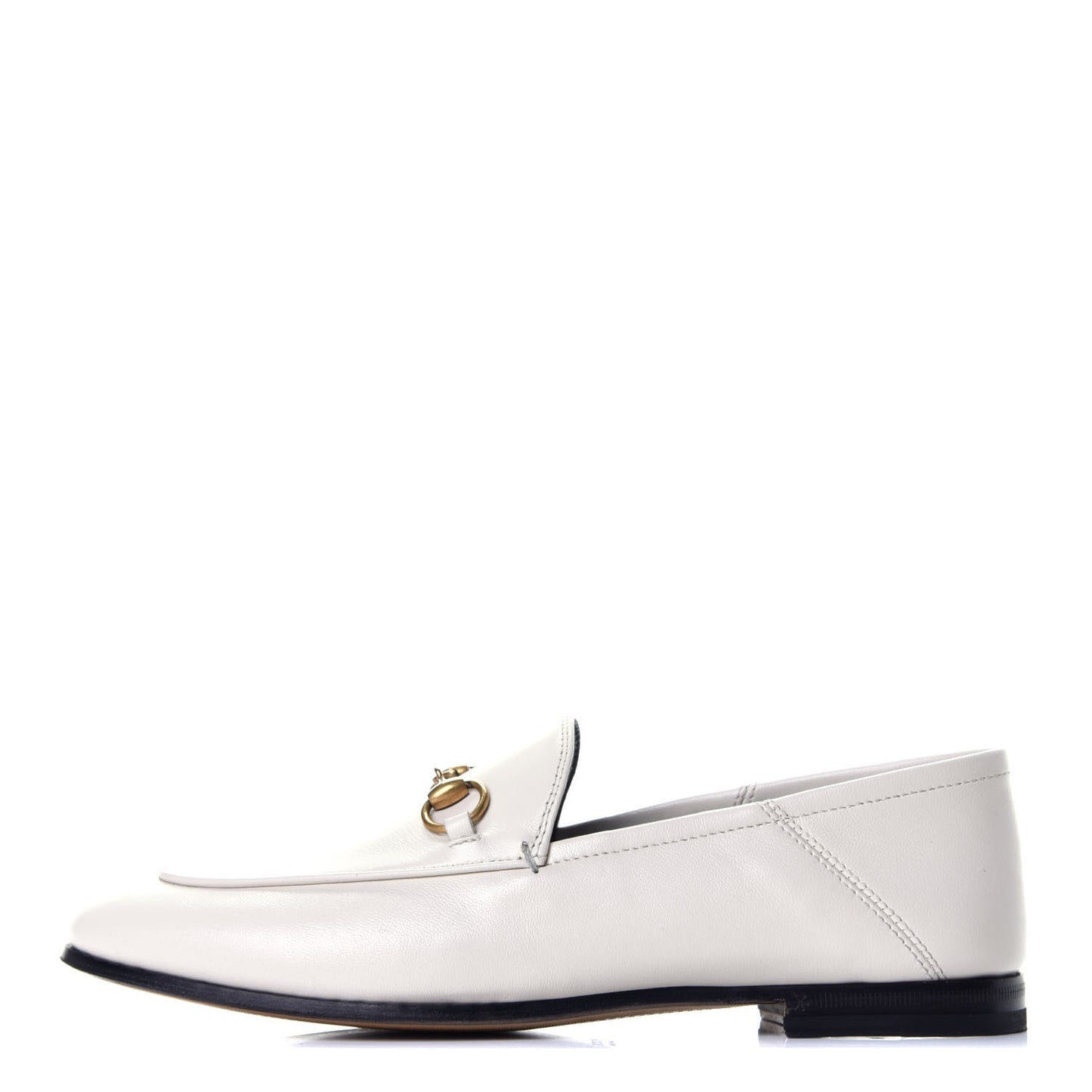Lambskin Womens Brixton Horsebit Loafers 37.5 Mystic White