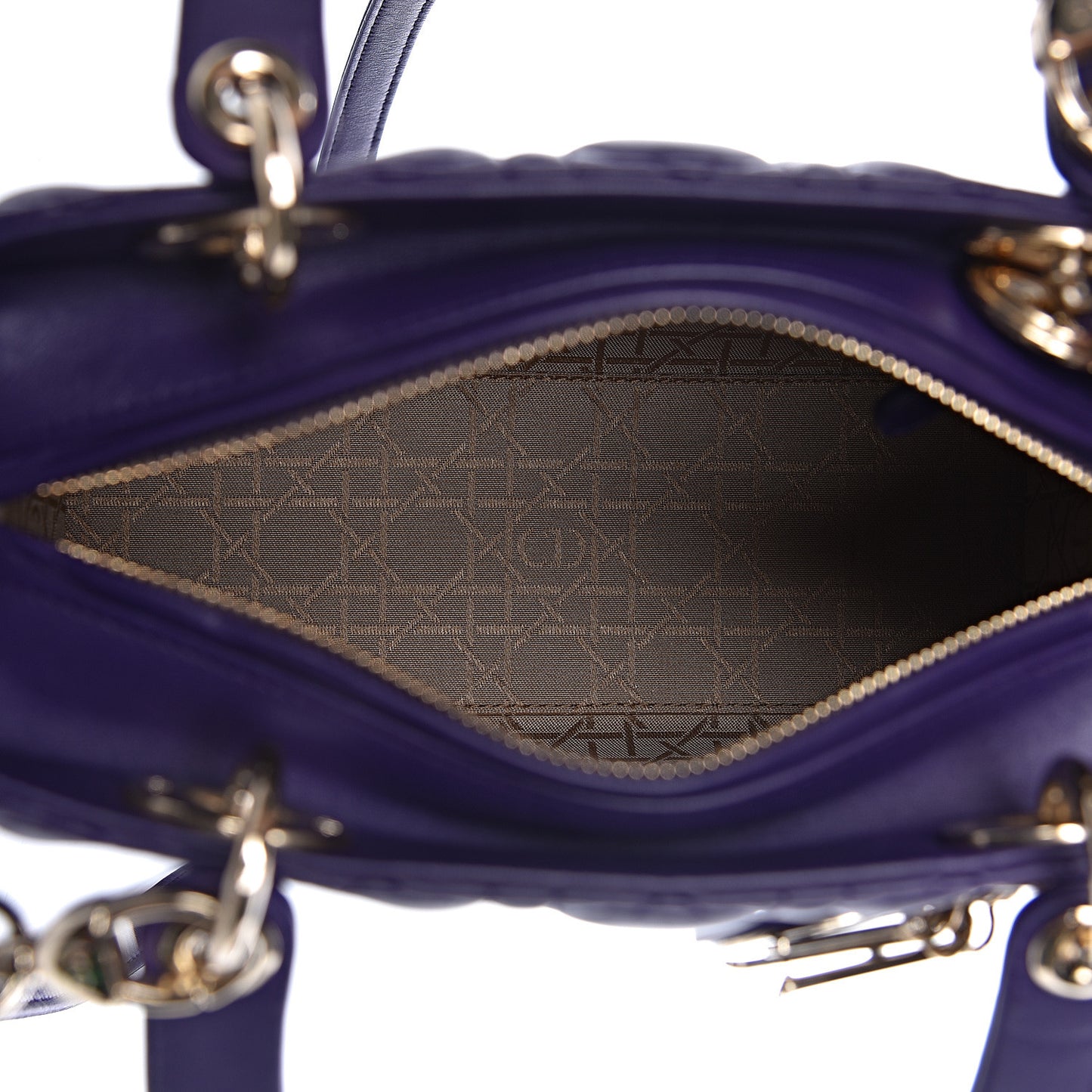 Lambskin Cannage Medium Lady Dior Purple