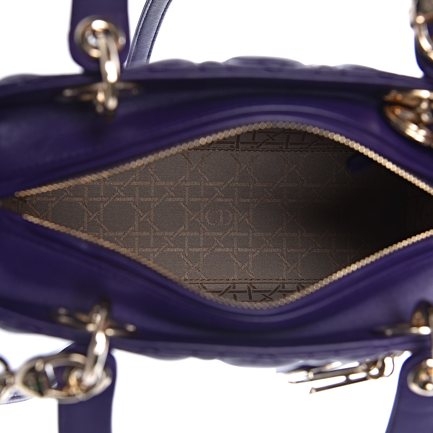 Christian Dior Lambskin Cannage Medium Lady Dior Purple 6 of 11