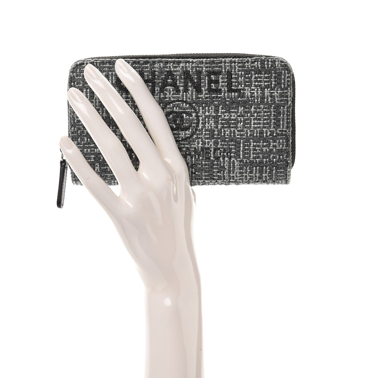Canvas Small Deauville Zip Around Wallet Grey
