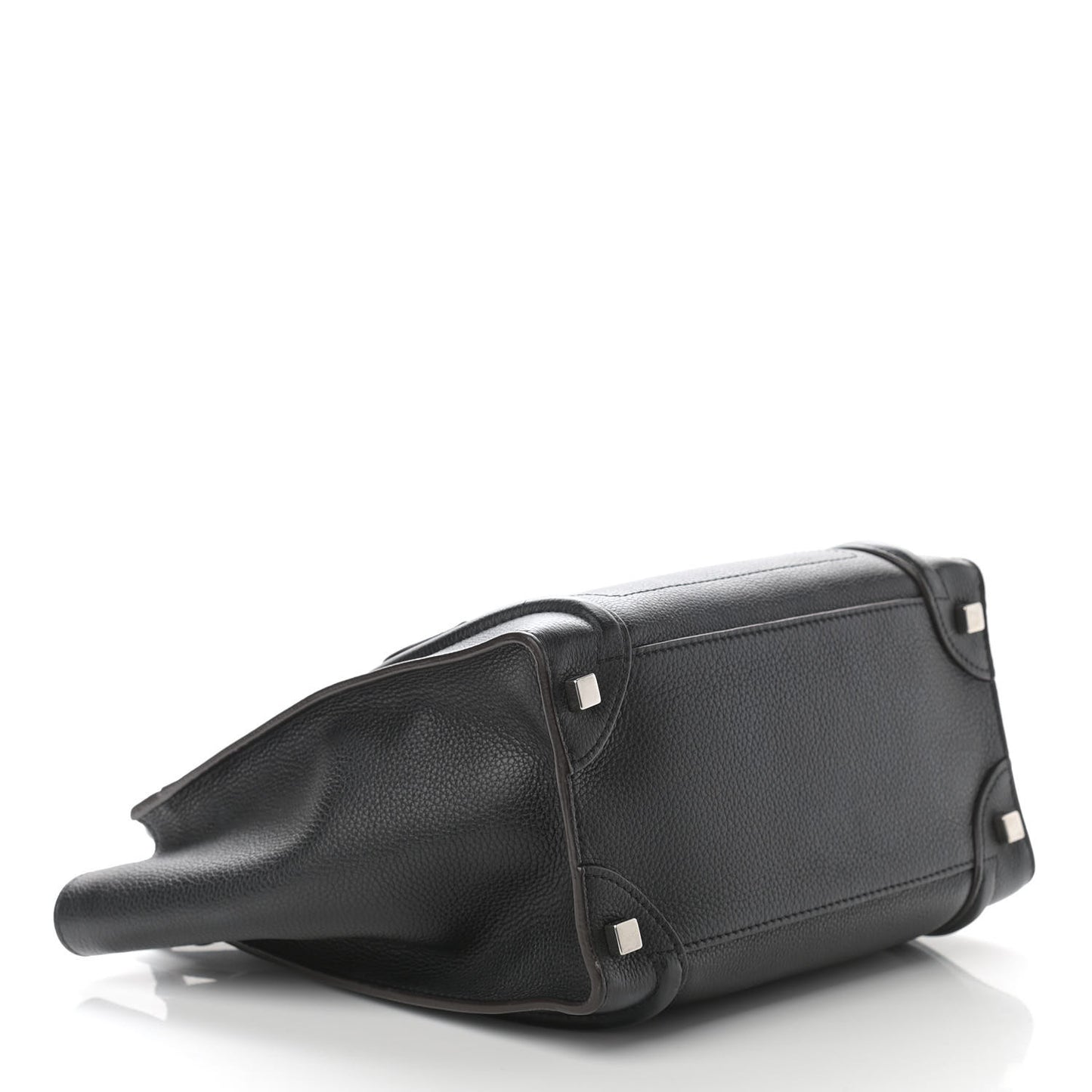 Drummed Calfskin Micro Luggage Black