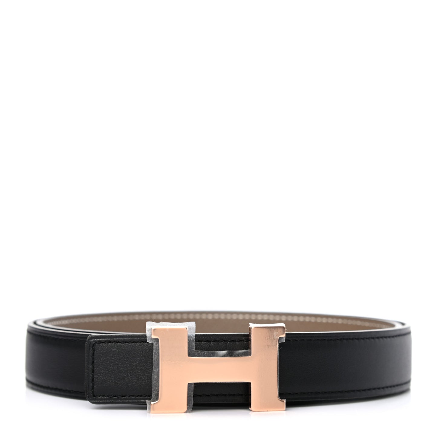Swift Epsom 24mm Mini Constance H Belt 85 Black Etoupe