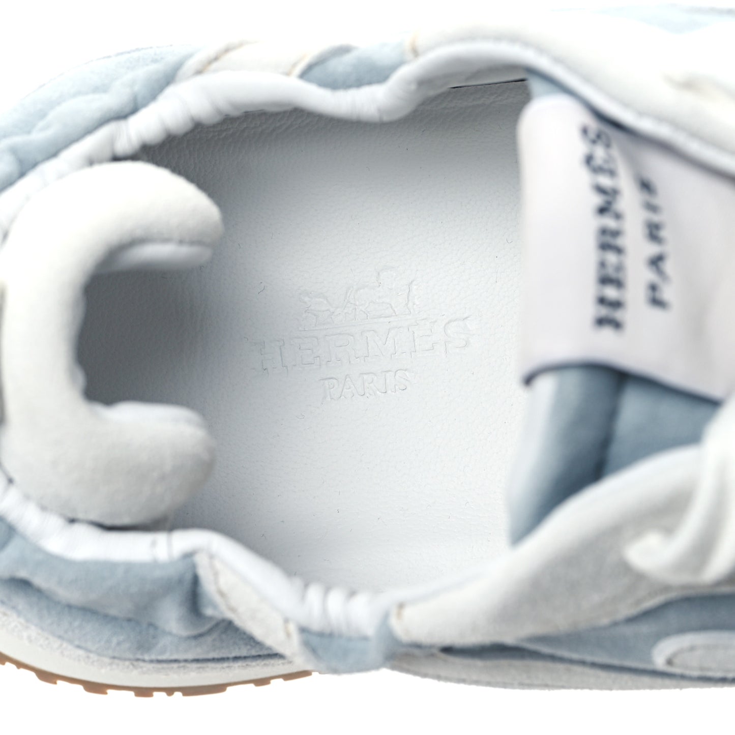Suede Goatskin Jet Sneakers 37.5 Gris Nuage White