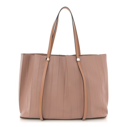 Valentino Garavani Calfskin Pleated Tote Dusty Rose 1 of 12
