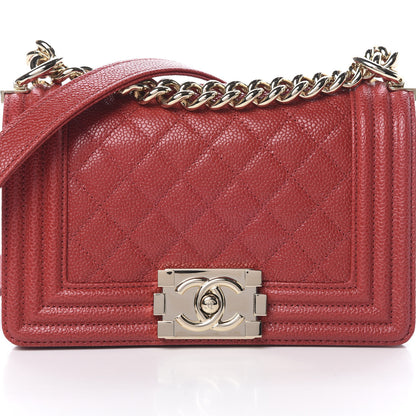 Chanel Caviar Quilted Small Boy Flap Red 8 of 11