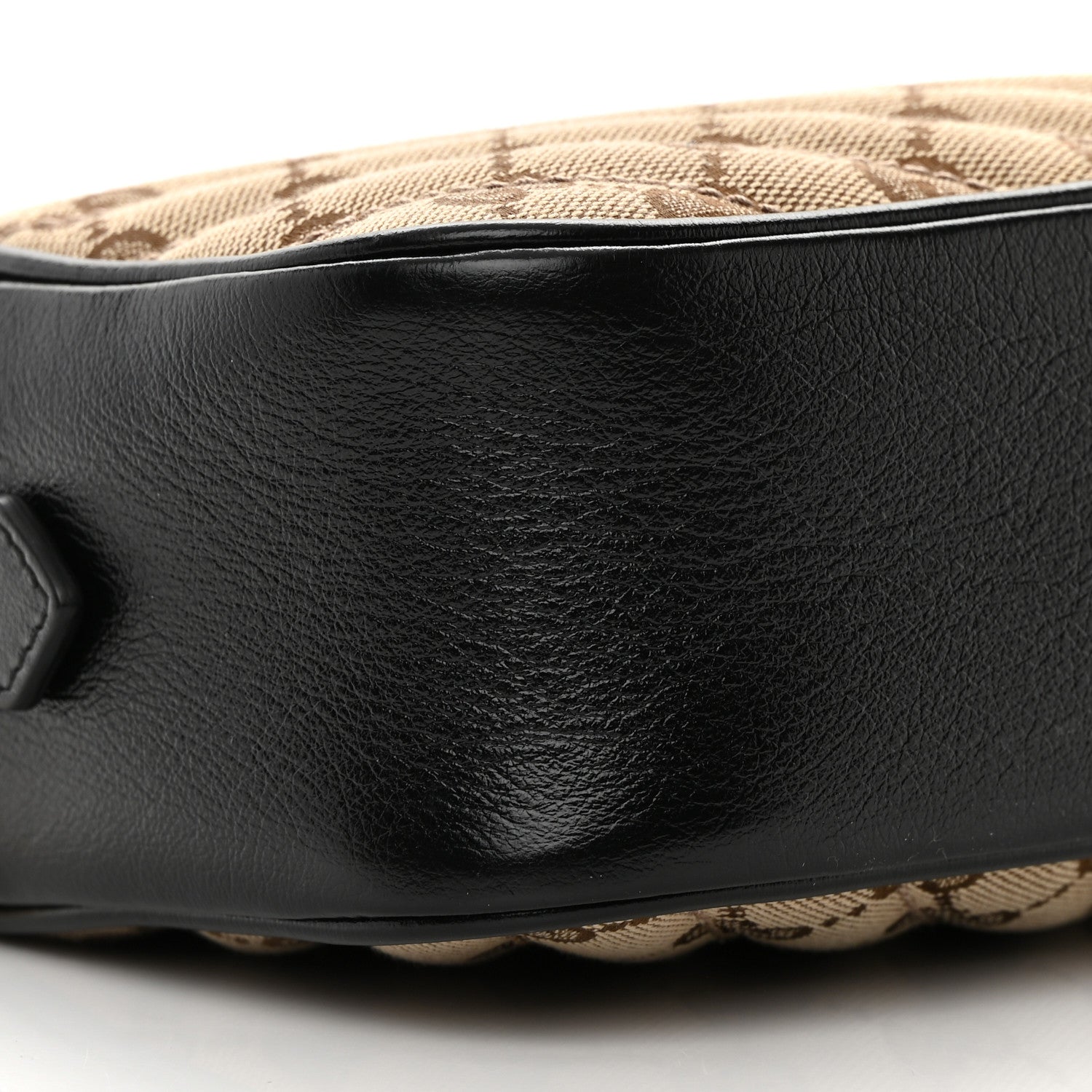 Gucci Monogram Matelasse Diagonal Small GG Marmont Chain Shoulder Bag Beige Black 9 of 15