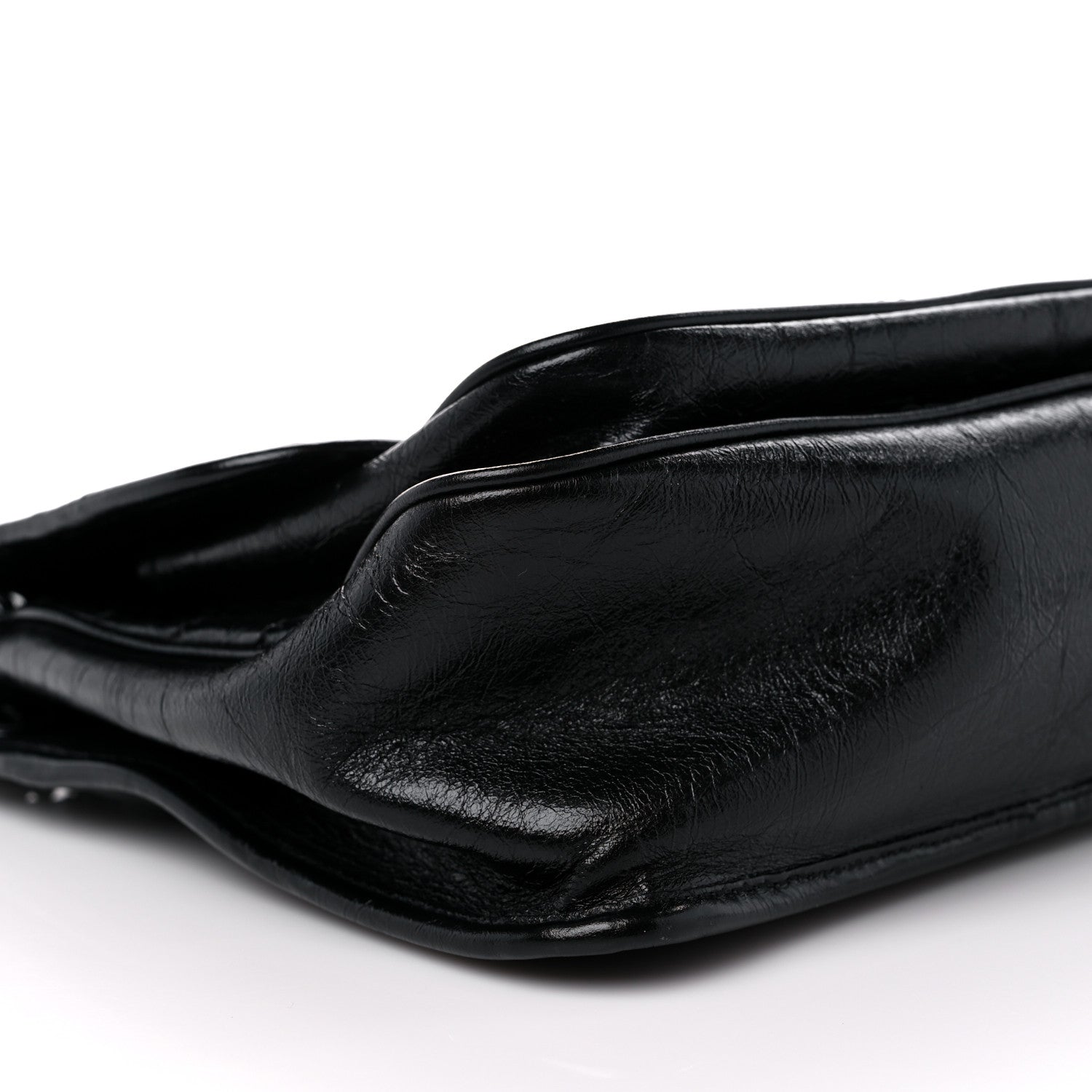 Saint Laurent Crinkled Calfskin Matelasse Monogram Medium Niki Chain Satchel Black 9 of 11