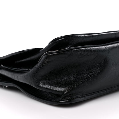 Saint Laurent Crinkled Calfskin Matelasse Monogram Medium Niki Chain Satchel Black 9 of 11