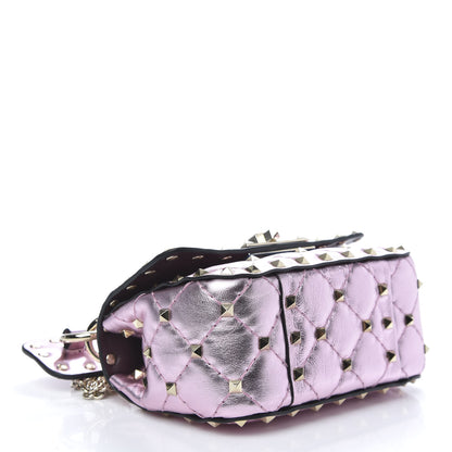 Valentino Garavani Metallic Nappa Micro Rockstud Spike Shoulder Bag Giacinto 4 of 8