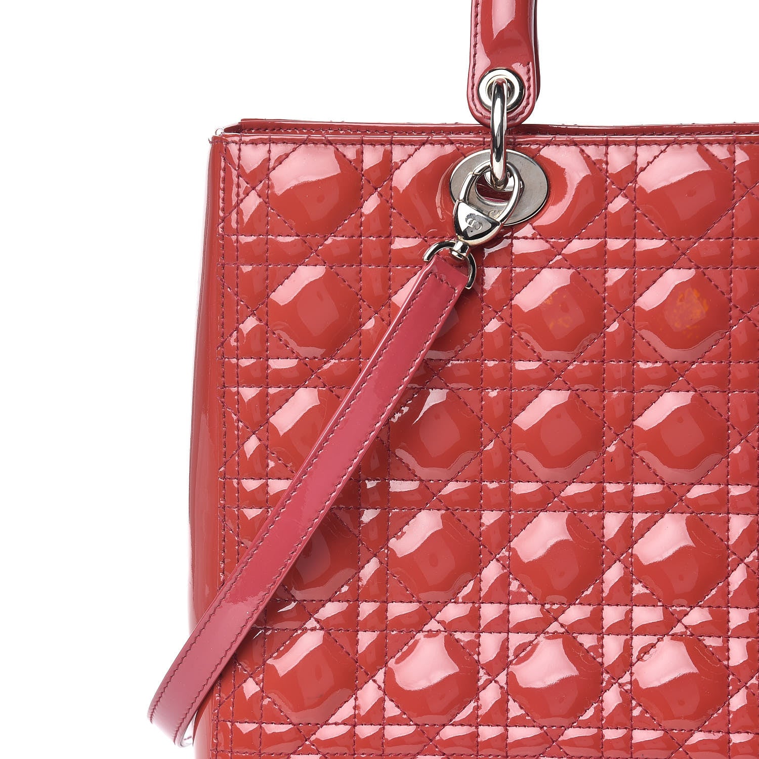 Christian Dior Patent Cannage Large Lady Dior Pink 30 of 30
