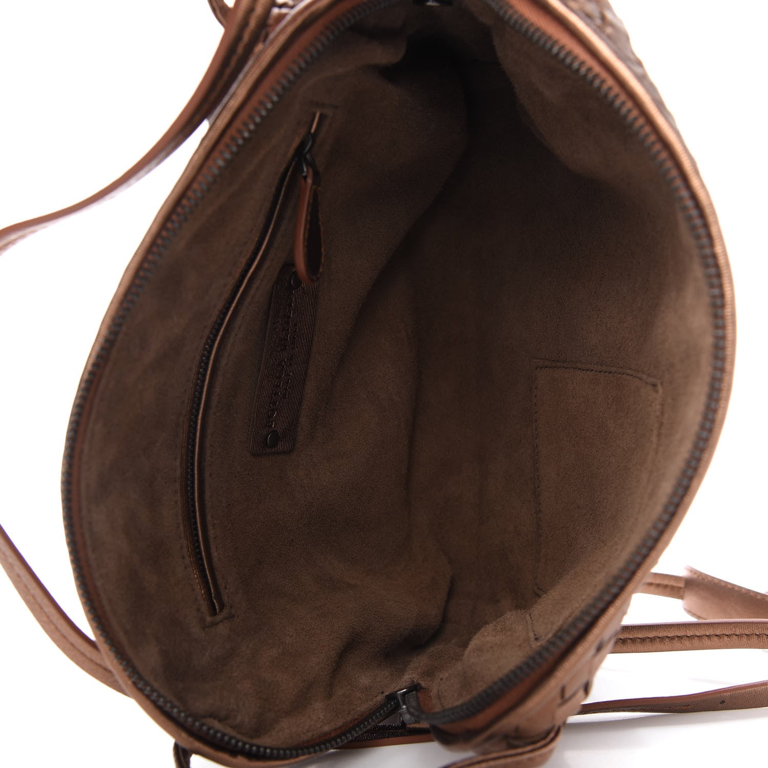 Bottega Veneta Metallic Grosgrain Intrecciato Nodini Crossbody Messenger Copper 5 of 10