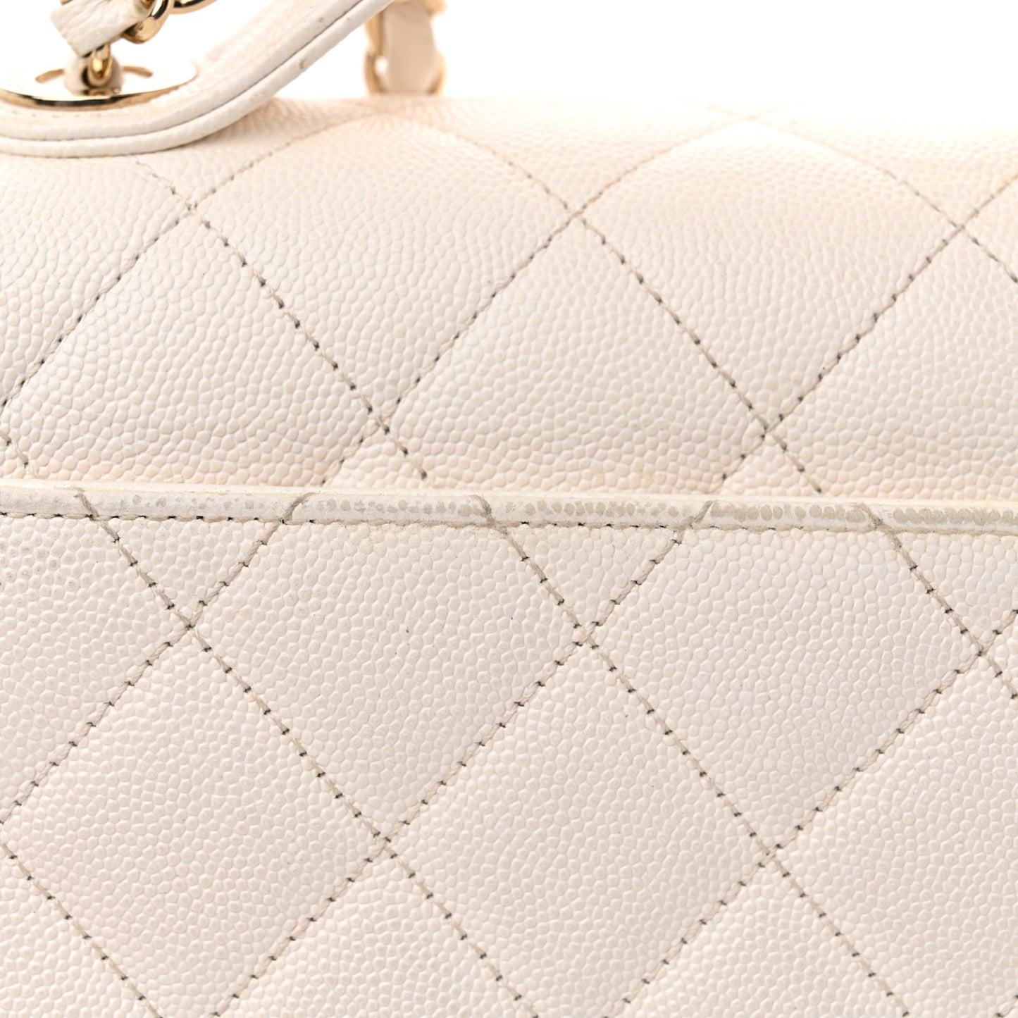 Caviar Quilted Medium Business Affinity Flap White