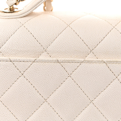Chanel Caviar Quilted Medium Business Affinity Flap White 18 of 18