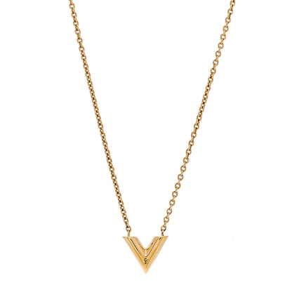 Louis Vuitton Essential V Necklace Gold 1 of 6