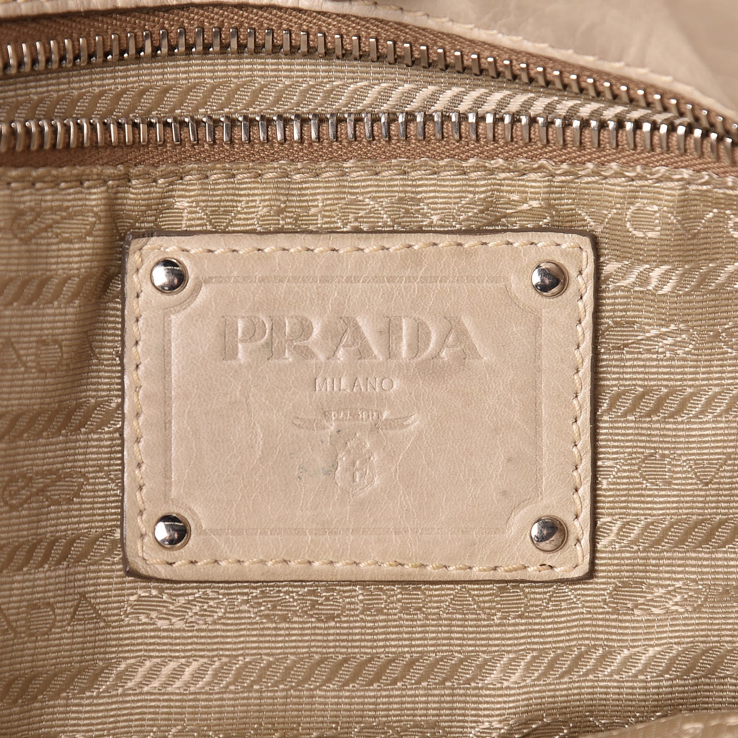Prada Vitello Shine Tote Ivory 6 of 28