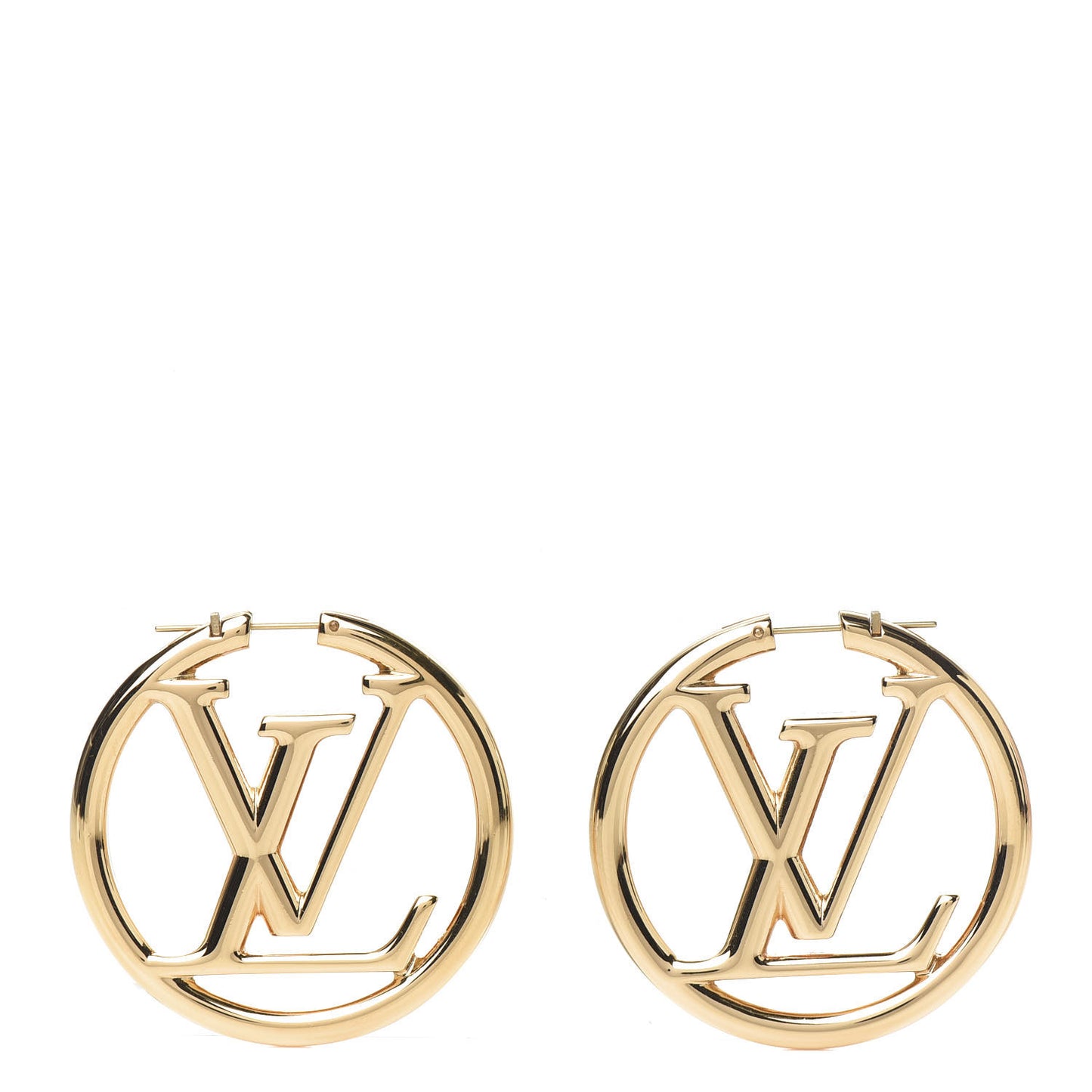 Metal Louise Hoop Earrings Gold