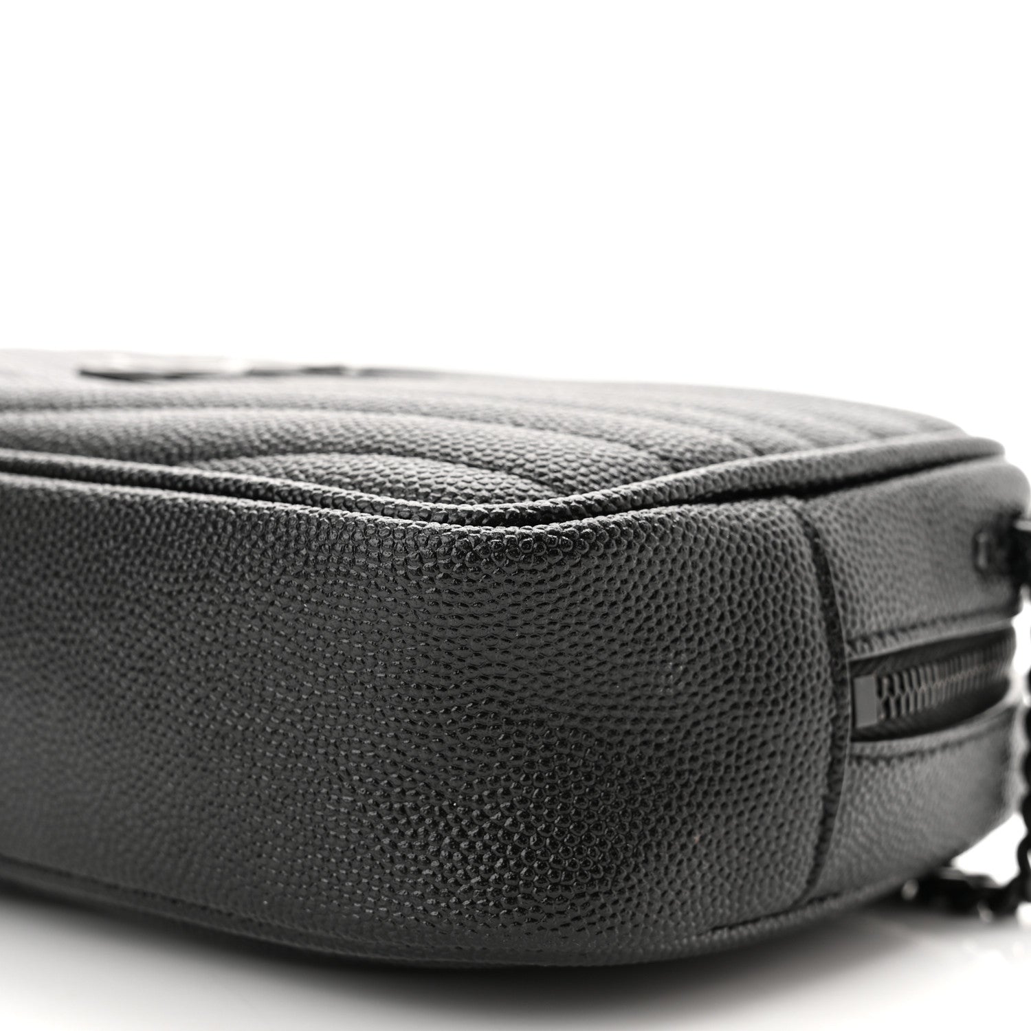 Saint Laurent Grain De Poudre Matelasse Monogram Mini Lou Camera Bag Black 10 of 11