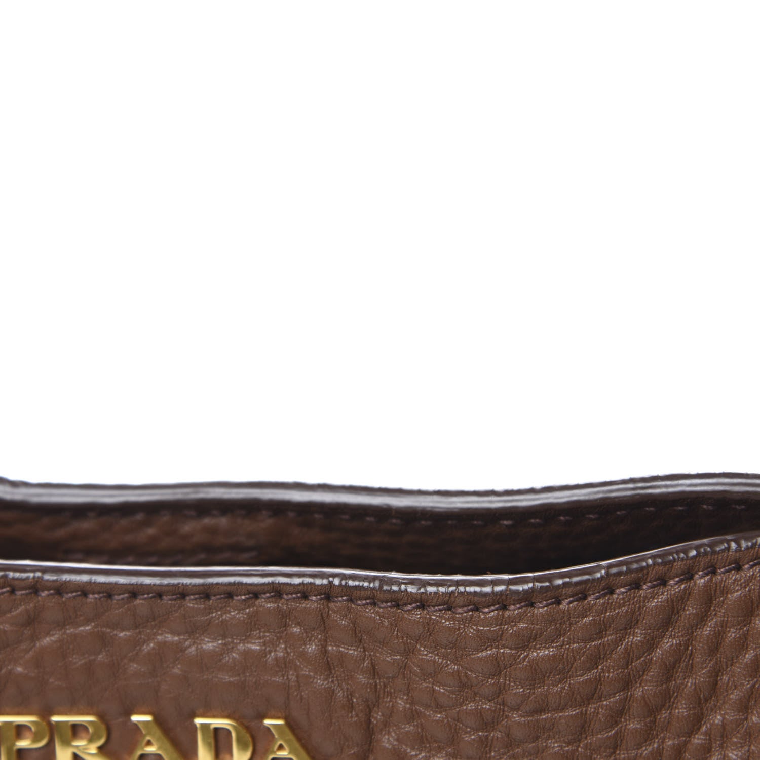 Prada Vitello Daino Side Pocket Tote Palissandro 12 of 15