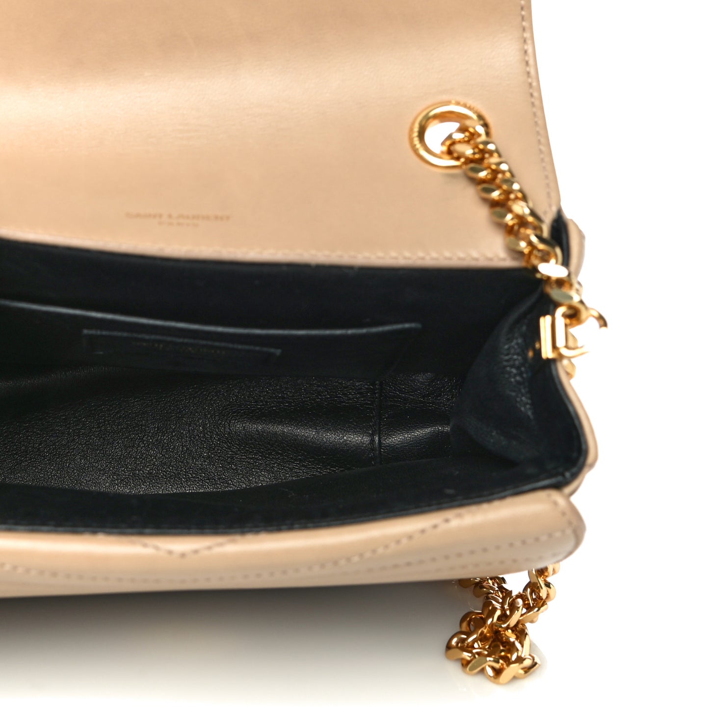 Lambskin Matelasse Chevron Monogram Small Sulpice Bag Sable Beige