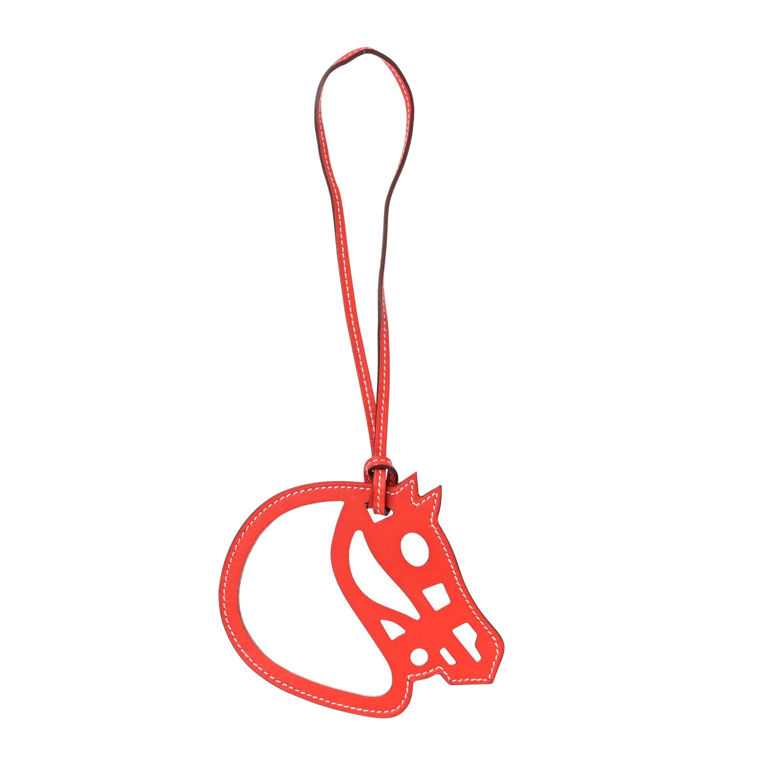 Hermes Swift Paddock Cheval Horse Bag Charm Capucine 1 of 4