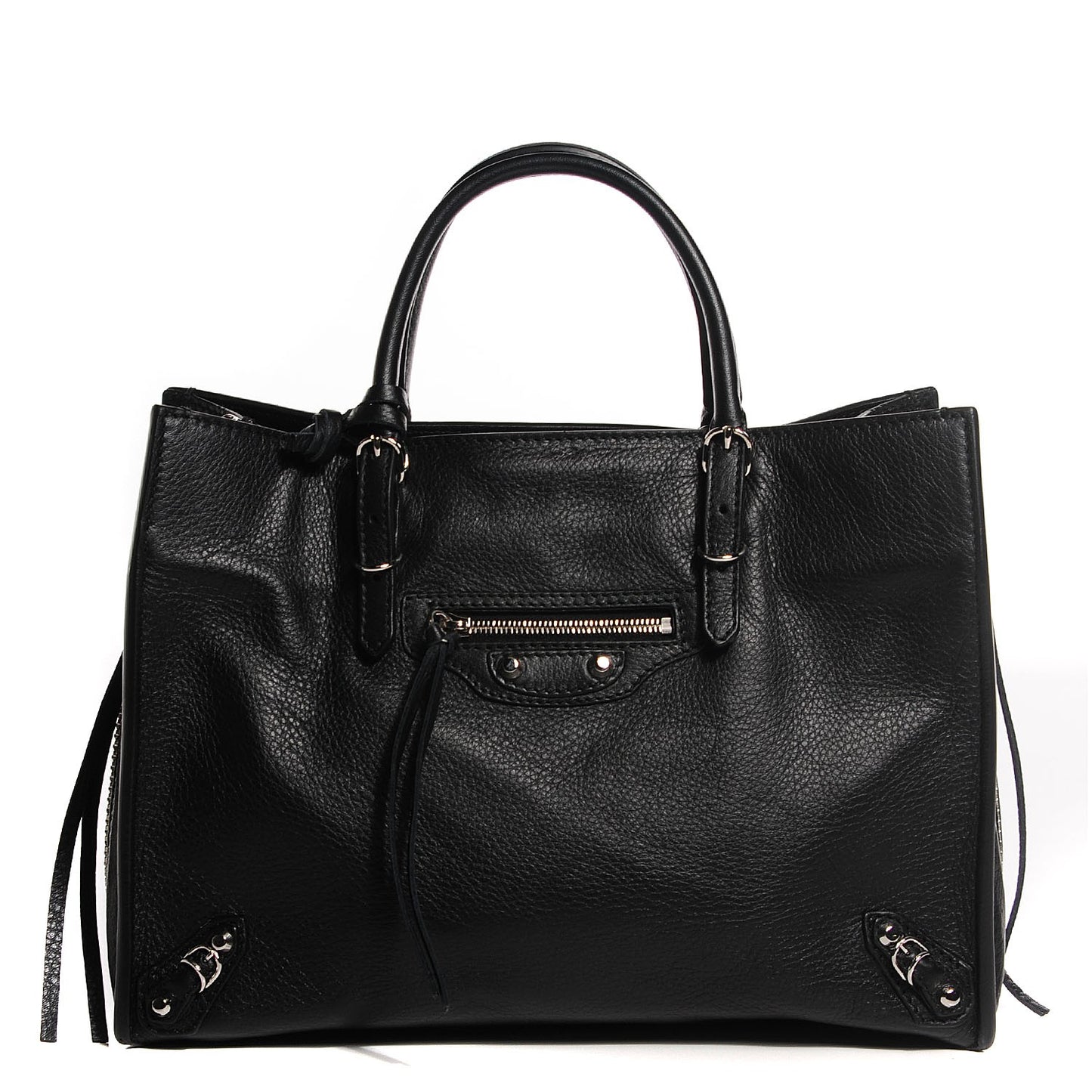 Calfskin Papier Mini A4 Tote Black
