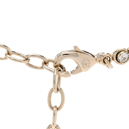 Chanel Metal Crystal CC Choker Necklace Gold 5 of 6