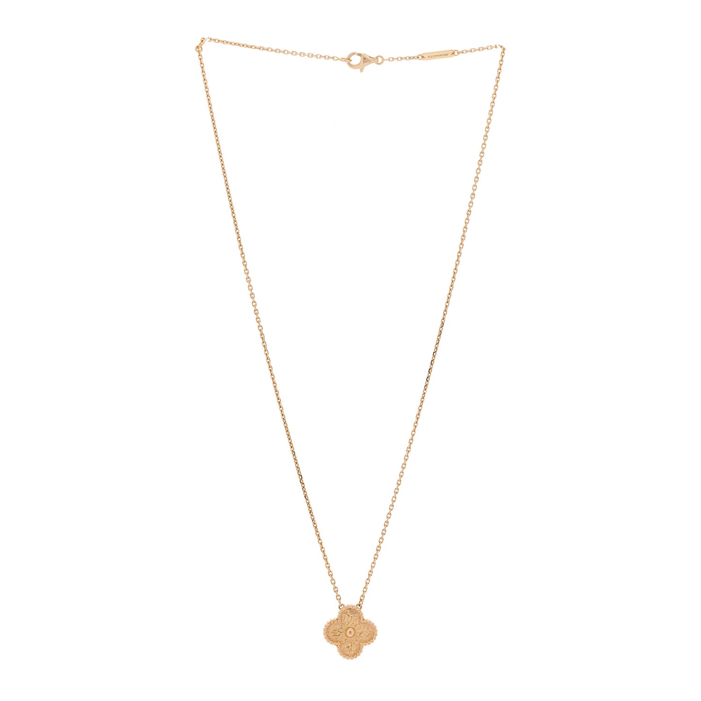 18K Rose Gold Vintage Alhambra Pendant Necklace