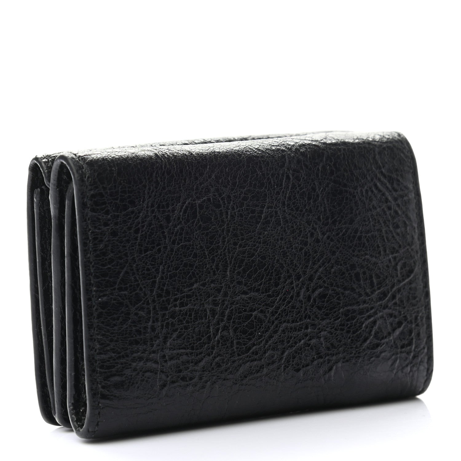 Balenciaga Agneau Classic Silver Hardware Mini Wallet Black 3 of 6