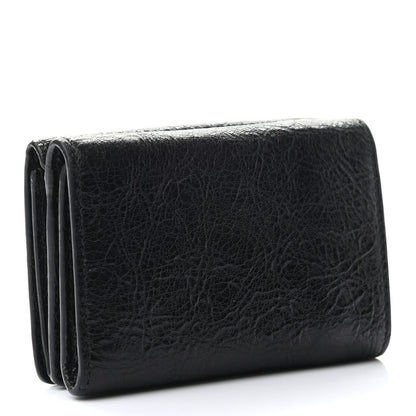Balenciaga Agneau Classic Silver Hardware Mini Wallet Black 3 of 6