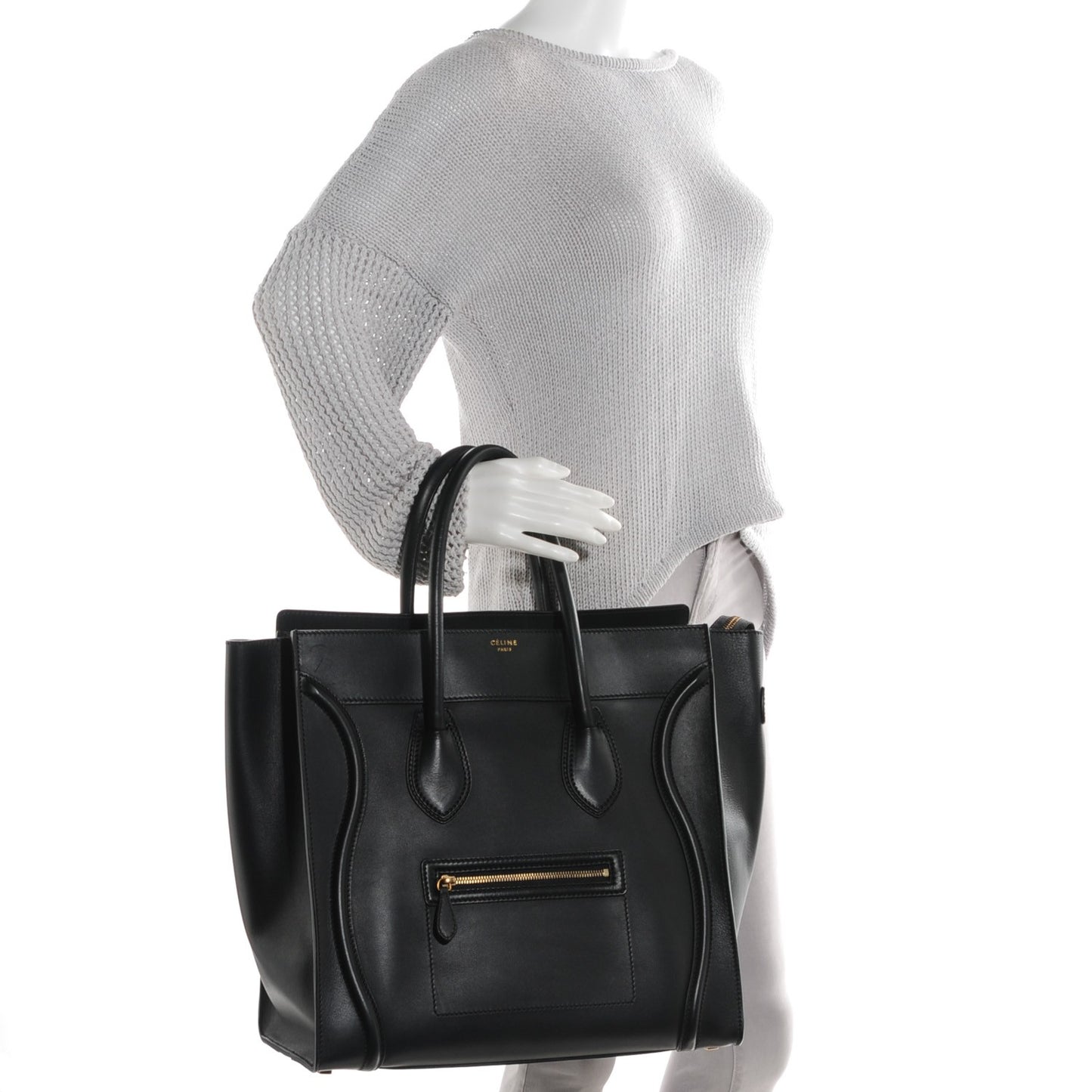 Smooth Calfskin Medium Luggage Black