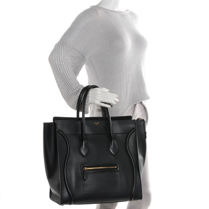 Celine Smooth Calfskin Medium Luggage Black 2 of 8