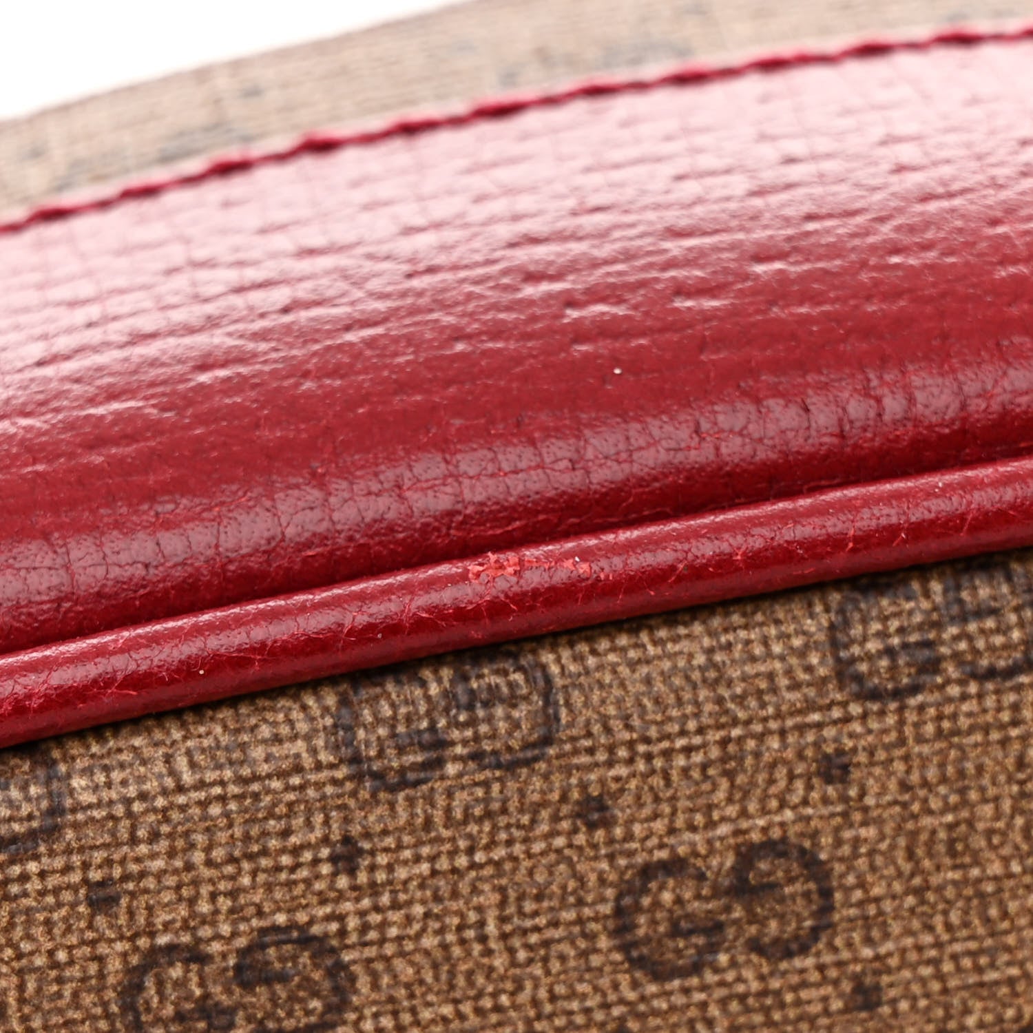 Gucci X DORAEMON Vintage GG Supreme Monogram Small Bucket Bag Beige Cherry Red 12 of 13
