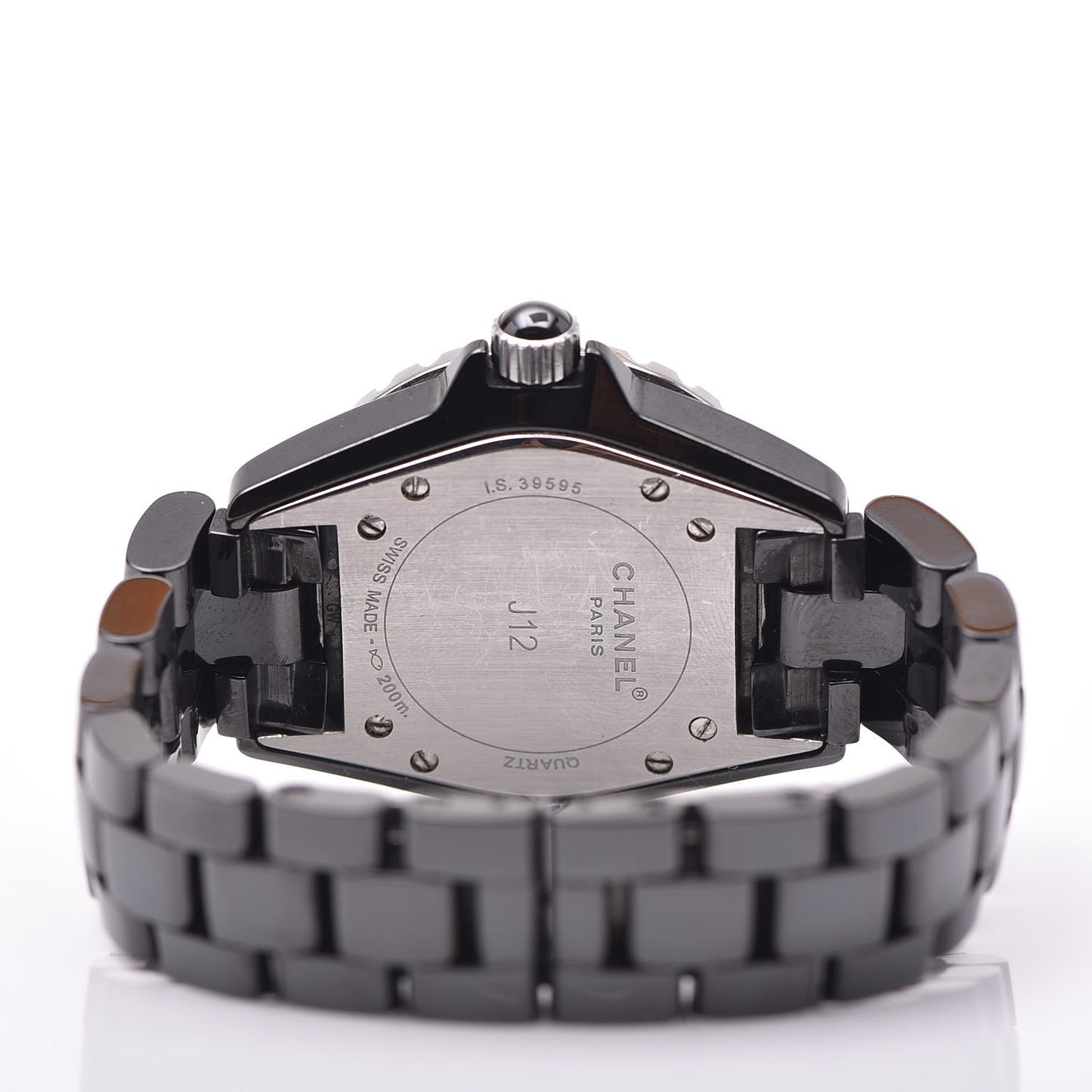 Stainless Steel Ceramic Ruby 33mm J12 Quartz Watch Black